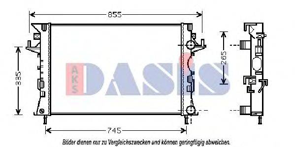 Радіатор, охолодження двигуна AKS DASIS 180001N