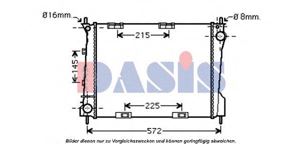 Радиатор, охлаждение двигателя AKS DASIS 180061N