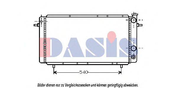 Радиатор, охлаждение двигателя AKS DASIS 180350N