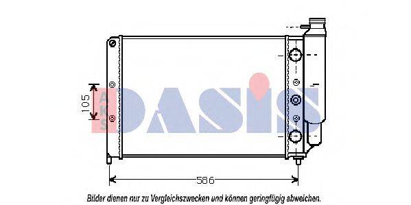 Радиатор, охлаждение двигателя AKS DASIS 180500N