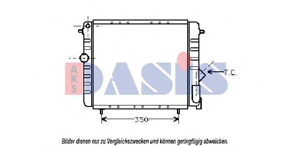 Радиатор, охлаждение двигателя AKS DASIS 180540N