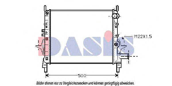 Радиатор, охлаждение двигателя AKS DASIS 180580N