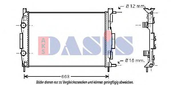 Радиатор, охлаждение двигателя AKS DASIS 181002N
