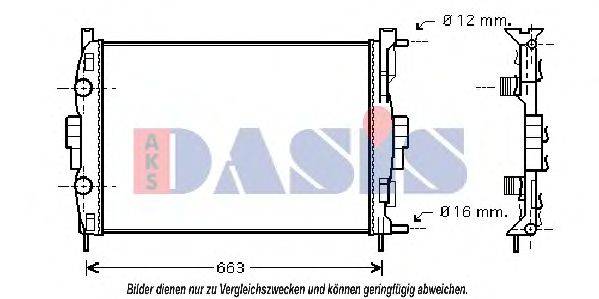 Радіатор, охолодження двигуна AKS DASIS 181003N