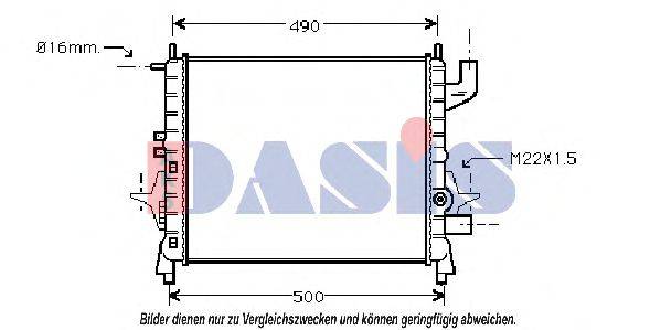 Радиатор, охлаждение двигателя AKS DASIS 181390N