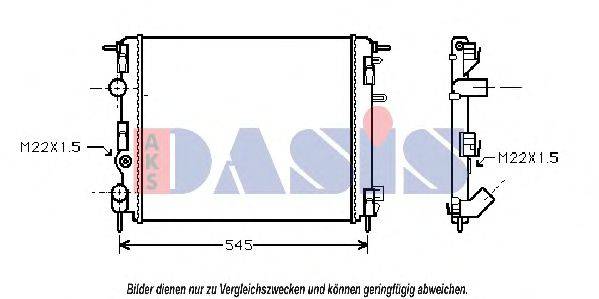 Радиатор, охлаждение двигателя AKS DASIS 181720N