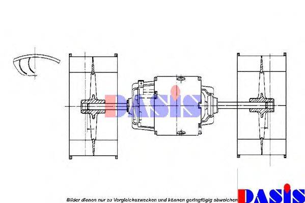 Електродвигун, вентиляція салону AKS DASIS 188011N