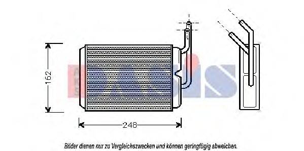 Теплообменник, отопление салона AKS DASIS 189160N