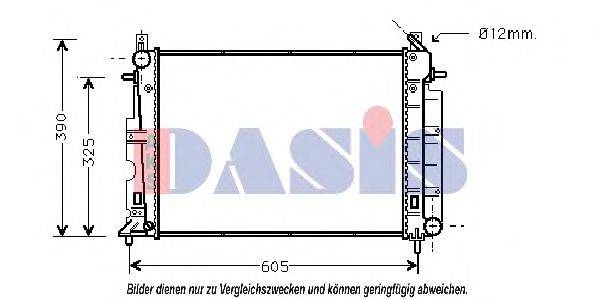 Радиатор, охлаждение двигателя AKS DASIS 190190N