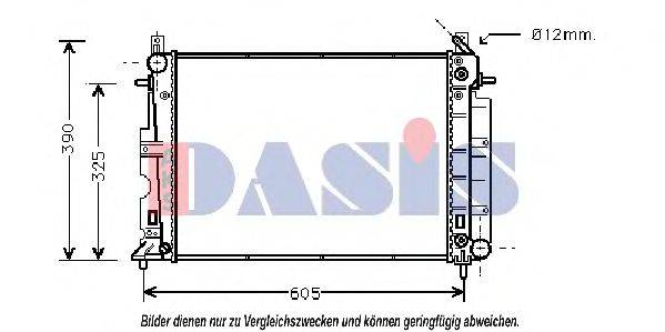 Радиатор, охлаждение двигателя AKS DASIS 190250N