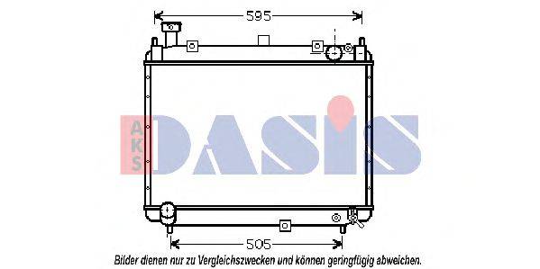 AKS DASIS 213810N Радиатор, охлаждение двигателя