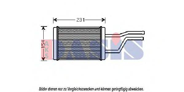 Теплообменник, отопление салона AKS DASIS 216000N
