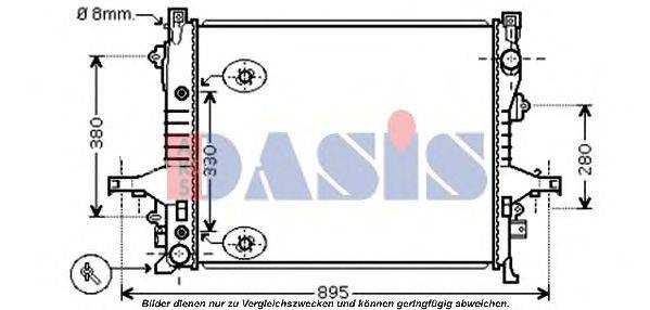 Радиатор, охлаждение двигателя AKS DASIS 220018N
