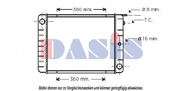 AKS DASIS 220750N Радиатор, охлаждение двигателя