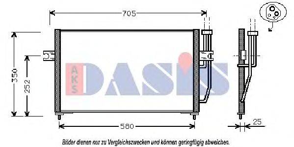 AKS DASIS 222150N Конденсатор, кондиционер