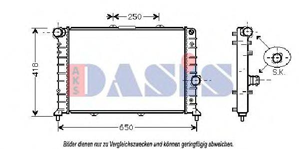 Радіатор, охолодження двигуна AKS DASIS 300004N