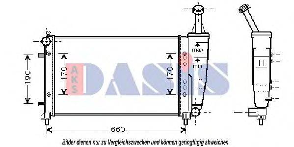 Радіатор, охолодження двигуна AKS DASIS 300005N