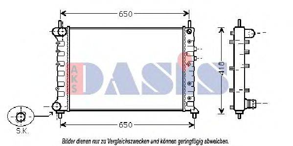 Радиатор, охлаждение двигателя AKS DASIS 300007N
