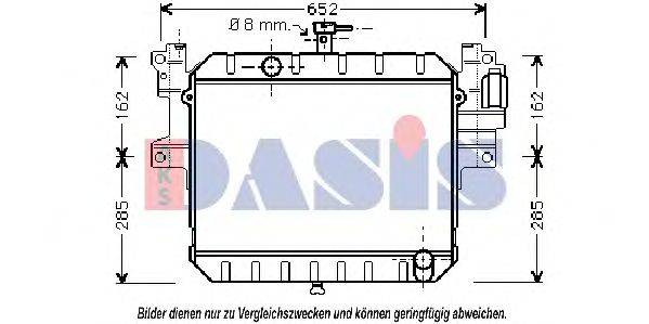 Радіатор, охолодження двигуна AKS DASIS 360019N