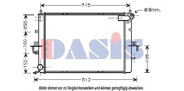 AKS DASIS 370029N Радиатор, охлаждение двигателя
