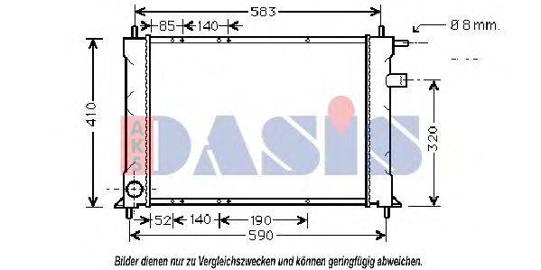 AKS DASIS 370620N Радиатор, охлаждение двигателя
