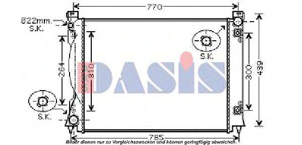 Радіатор, охолодження двигуна AKS DASIS 480053N