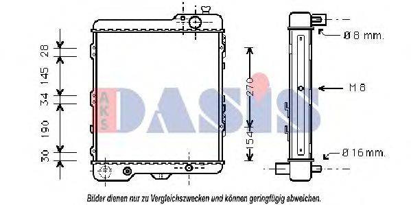 Радіатор, охолодження двигуна AKS DASIS 480570N