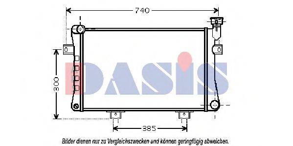 AKS DASIS 492003N Радиатор, охлаждение двигателя