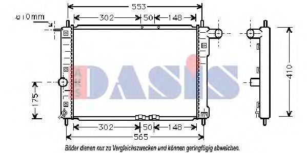 Радиатор, охлаждение двигателя AKS DASIS 510005N