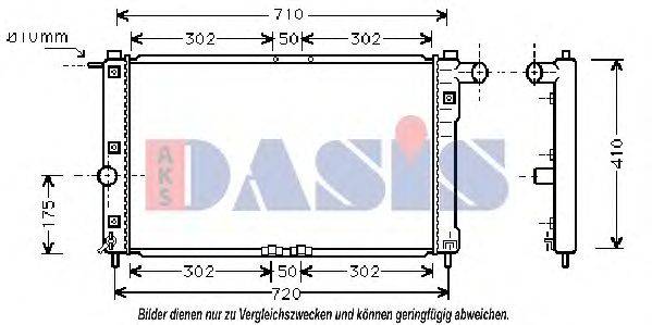 AKS DASIS 510007N Радиатор, охлаждение двигателя