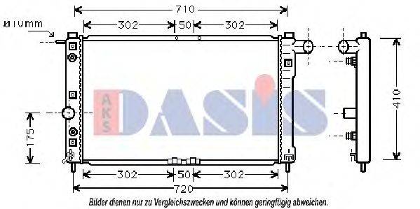 Радіатор, охолодження двигуна AKS DASIS 510008N