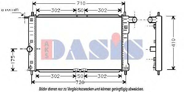 AKS DASIS 510009N Радиатор, охлаждение двигателя