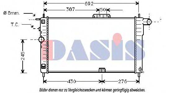 Радиатор, охлаждение двигателя AKS DASIS 510010N