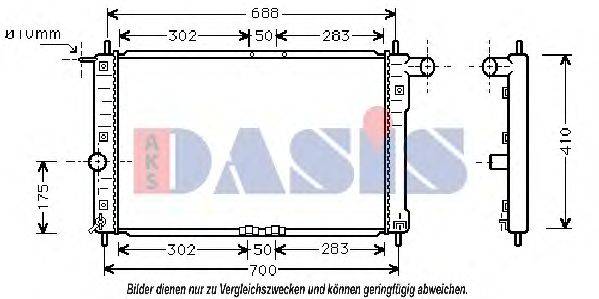 Радиатор, охлаждение двигателя AKS DASIS 510080N