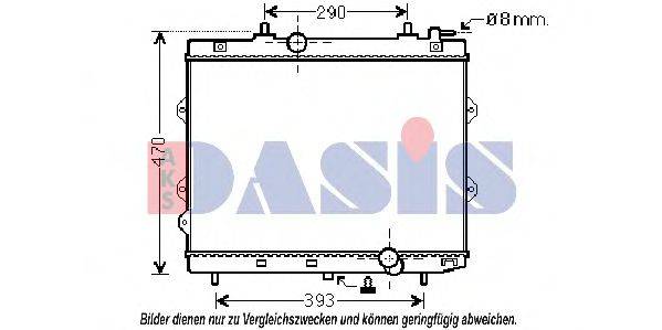 Радиатор, охлаждение двигателя AKS DASIS 510111N