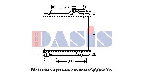 Радіатор, охолодження двигуна AKS DASIS 560025N