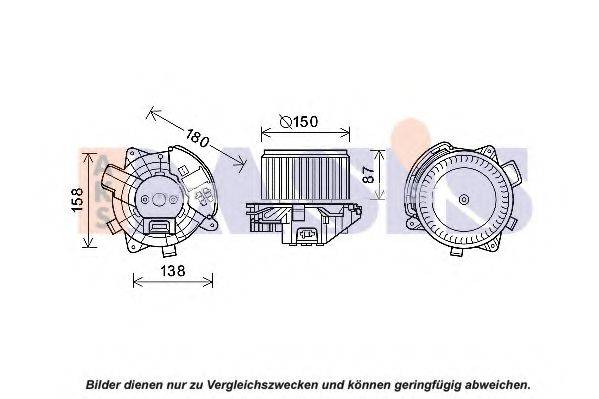 Електродвигун, вентиляція салону AKS DASIS 870446N