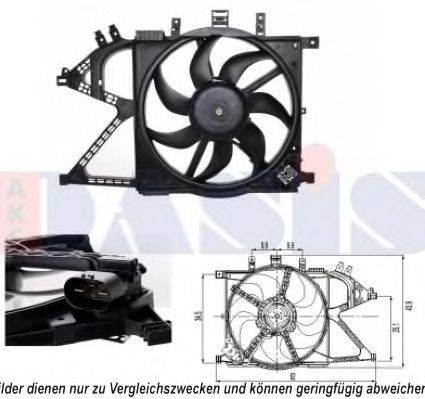 Вентилятор, охолодження двигуна AKS DASIS 158086N