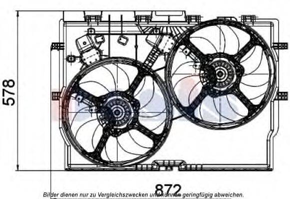 Вентилятор, охолодження двигуна AKS DASIS 088024N