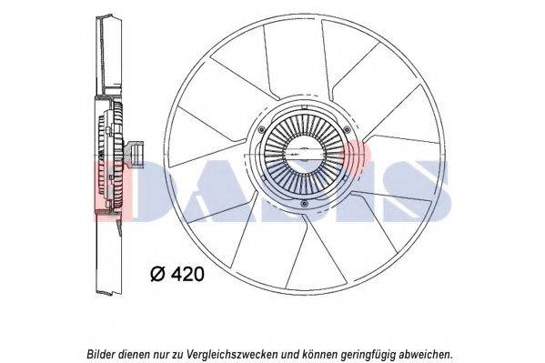 Вентилятор, охолодження двигуна AKS DASIS 158113N