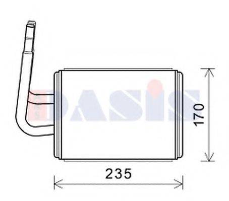 Теплообмінник, опалення салону AKS DASIS 119003N