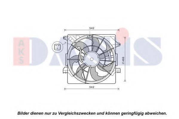 Вентилятор, охолодження двигуна AKS DASIS 518110N