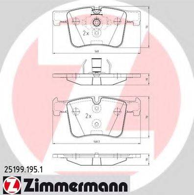ZIMMERMANN 251991951 Комплект тормозных колодок, дисковый тормоз