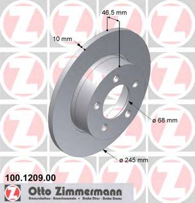 Тормозной диск ZIMMERMANN 100.1209.00