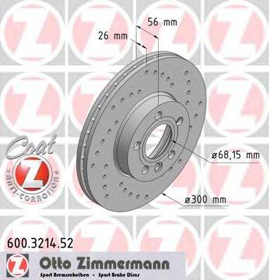 ZIMMERMANN 600321452 Тормозной диск