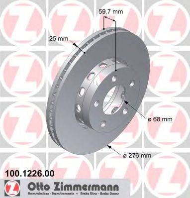 Тормозной диск ZIMMERMANN 100.1226.00