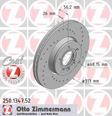ZIMMERMANN 250134752 Тормозной диск
