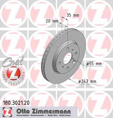 ZIMMERMANN 180302120 Тормозной диск