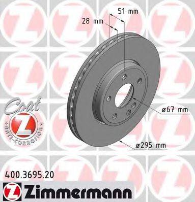 ZIMMERMANN 400369520 гальмівний диск