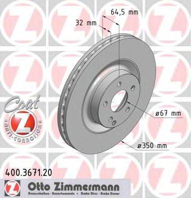 Тормозной диск ZIMMERMANN 400.3671.20